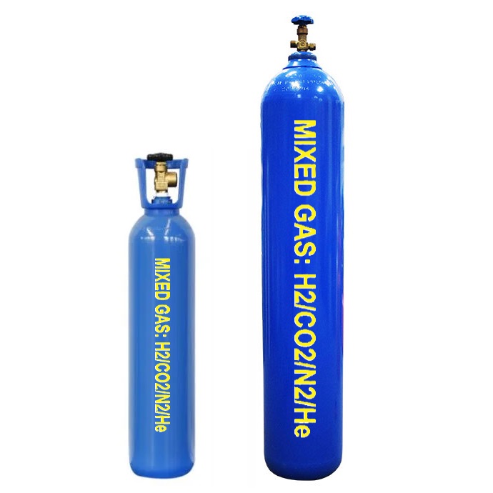 Khí hỗn hợp H2 1.5% CO2 6.5% N2 18% He 74%